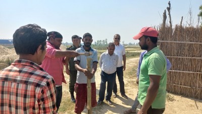 महानगरले छुट्यायो अतिक्रमणमा परेको गुठी संस्थानको ११ विघा जग्गाको सीमांकन